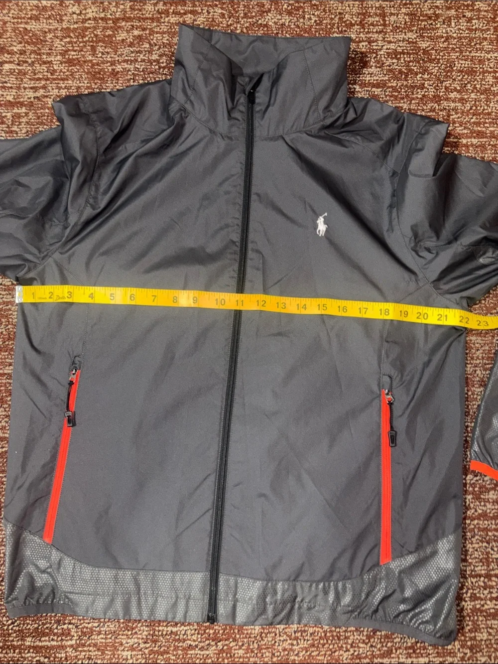 Polo Ralph Lauren big pony grey windbreaker active reflective designer coat Med